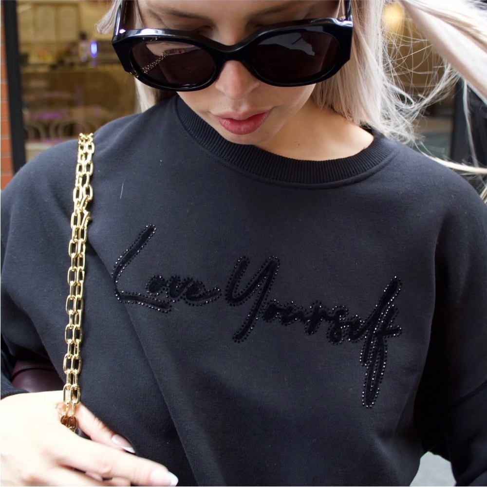 Zadig‎ & Voltaire Black Sweater love yourself XS